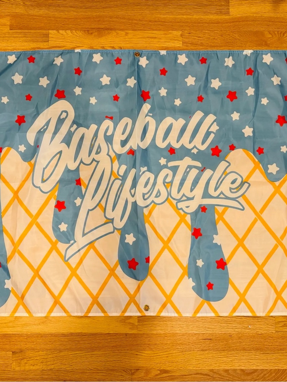 Baseball Lifestyle 101 Ice Cream flag 3x5
